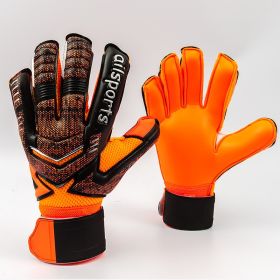Goalkeeper gloves with fingers (Option: Orange-8number)