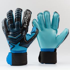 Goalkeeper gloves with fingers (Option: Blue-11number)