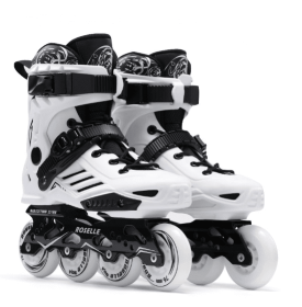 Adult Inline Roller Dkating Beginner Fancy Flat Shoes (Option: White-40)
