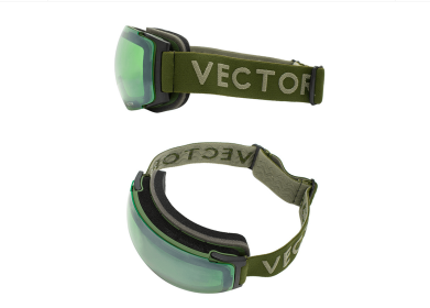 Compass ski glasses for men and women double-layer lens anti-fog spherical surface with magnets can be changed mountaineering goggles (Option: ArmyGreen)
